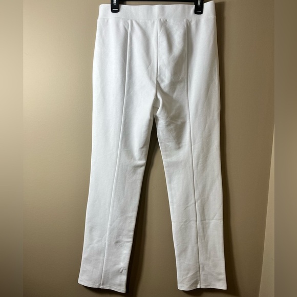 Michael Kors White Slit Hem Pull On Leggings Pants Medium Modern Clean Beauty - Picture 3 of 9